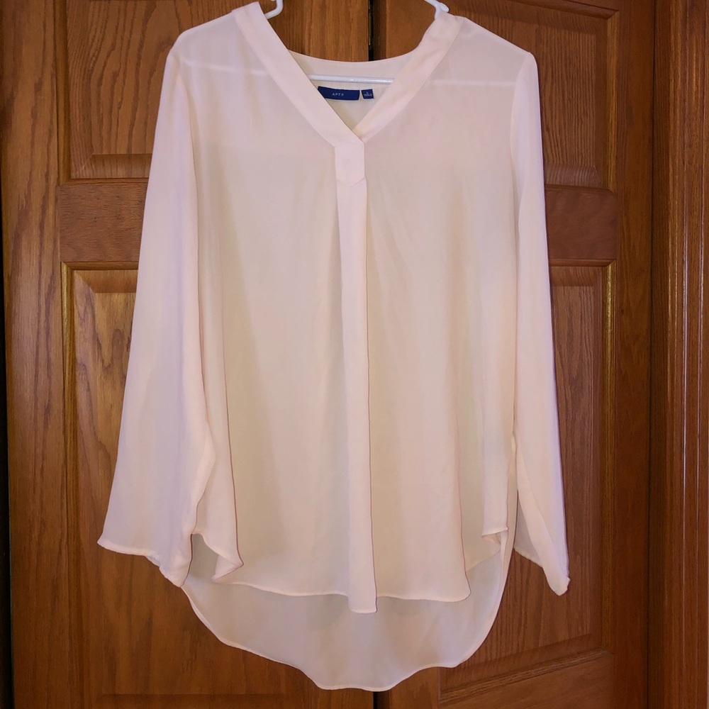 APT 9 light weight pink blouse